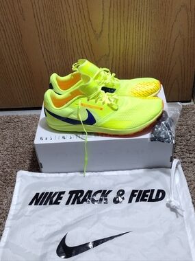 Nike Men's Zoom Rival XC 6 Distance Spikes 11.5 Volt/Concord Orange DX7999-701